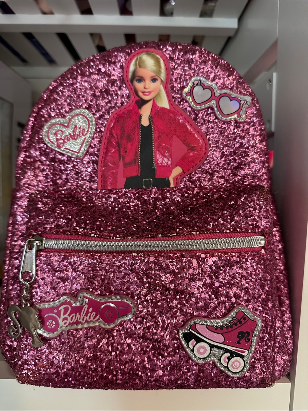 Barbie Sparkle Pink Sequin Mini Bag with Charms